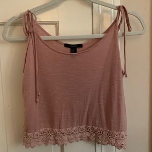 Forever 21 pink flowy tank top